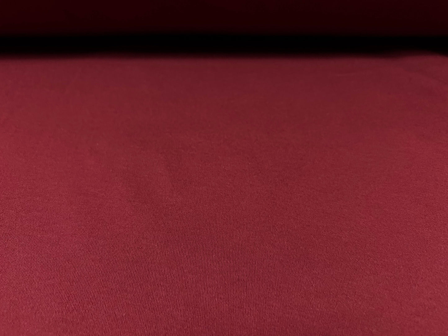 Cotton interlock soft jersey fabric, per metre - plain - burgundy