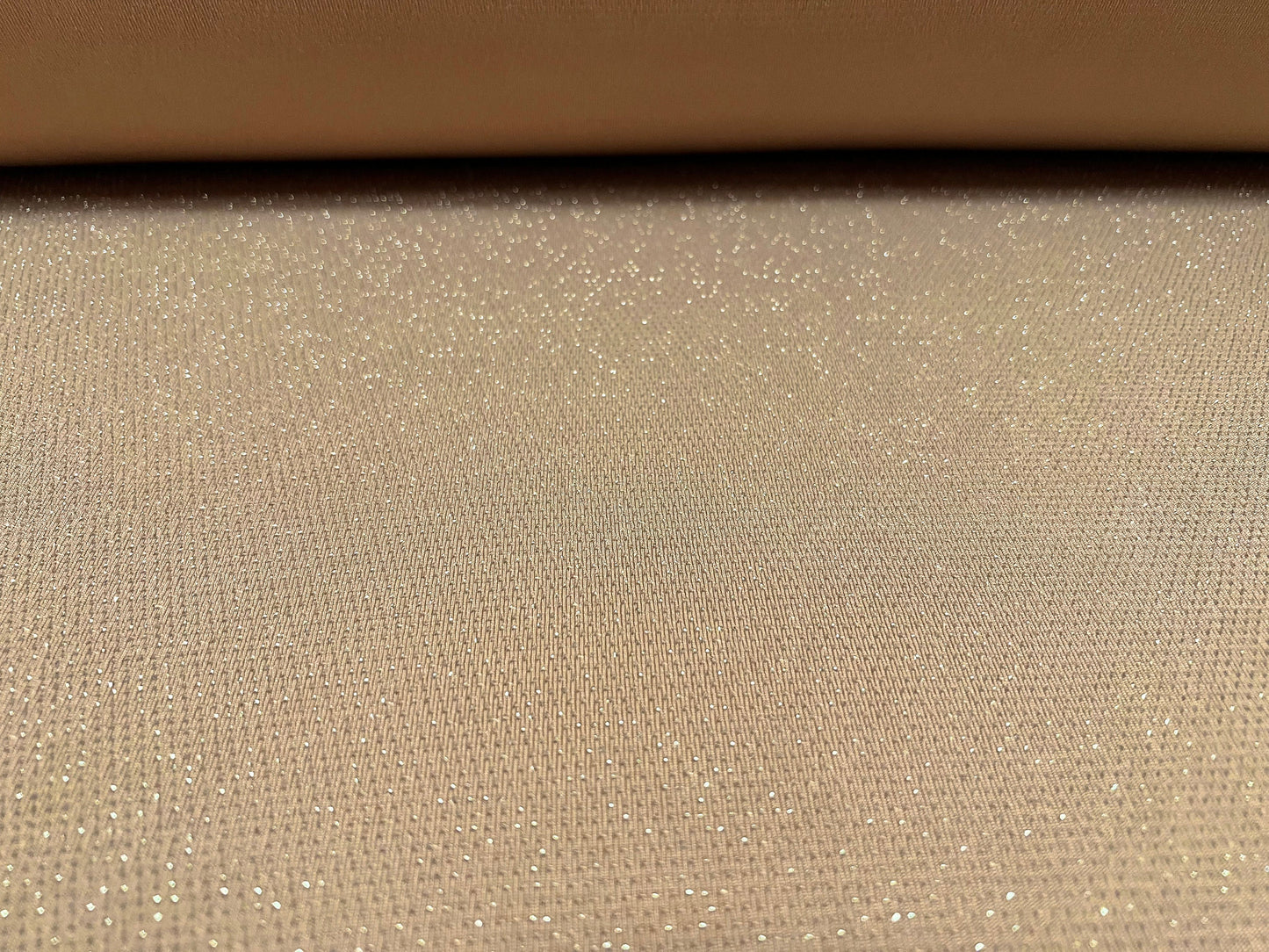 Slinky spandex jersey fabric with silver metallic lurex, per metre - sand & gold