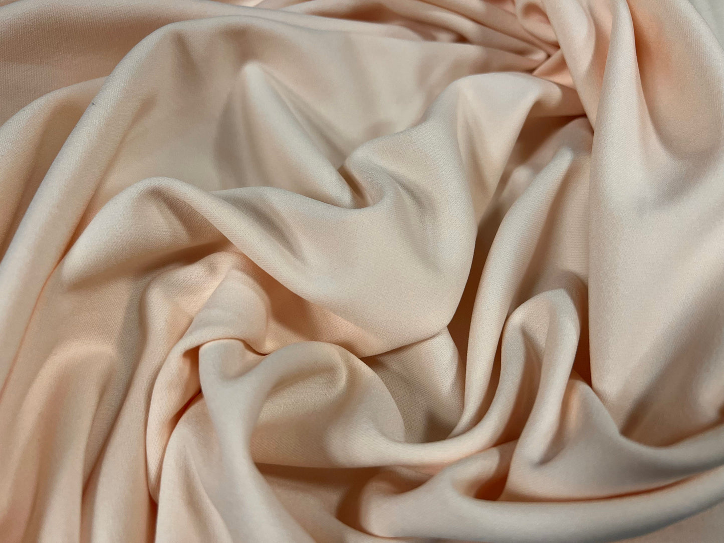 Scuba stretch spandex double jersey fabric, per metre - plain - blush