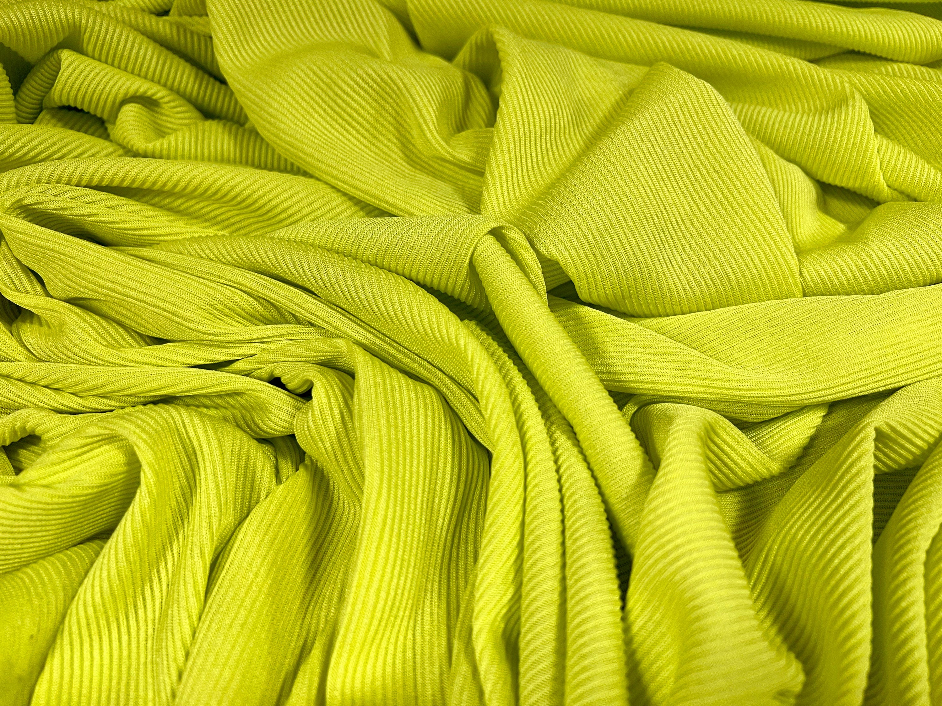 Fine Ribbed Spandex Stretch Jersey Fabric, Per Metre - Plain