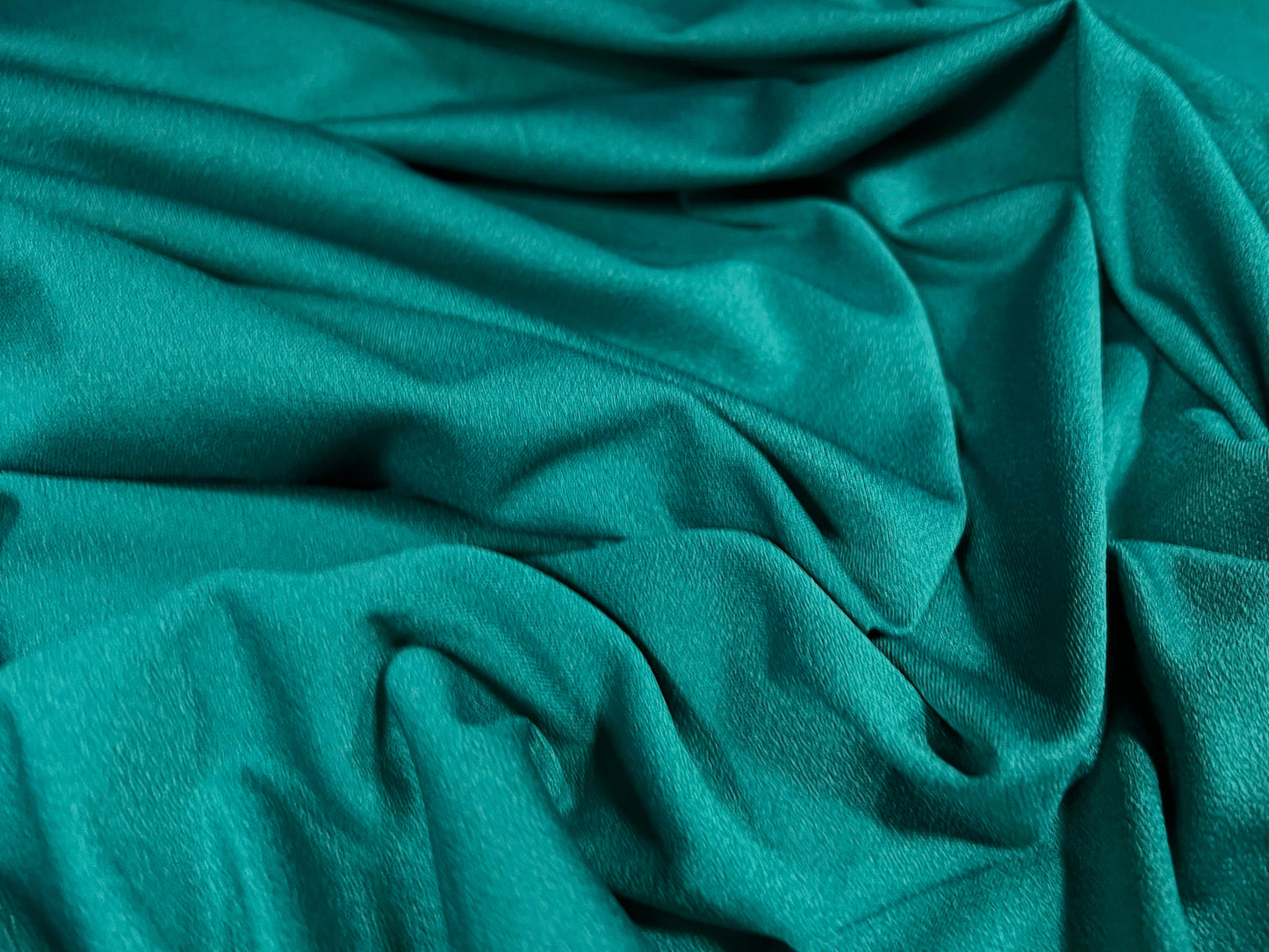 Stretch Spandex crepe single jersey fabric, per metre - plain - peacock green