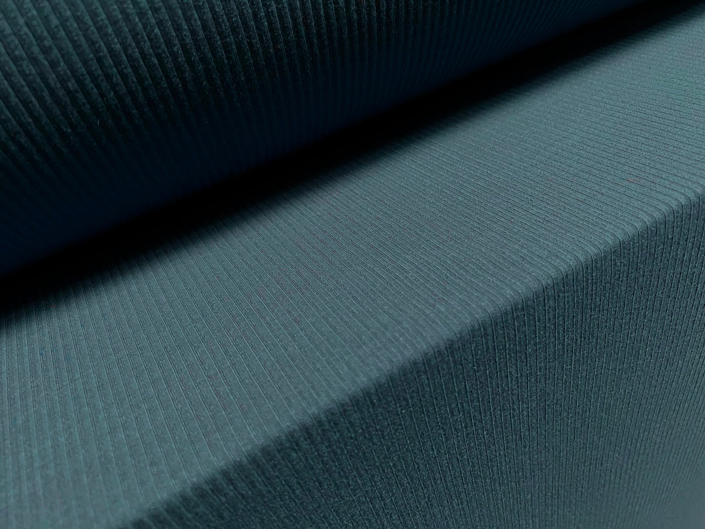 Soft handle stretch spandex ribbed jersey fabric, per metre - plain - teal