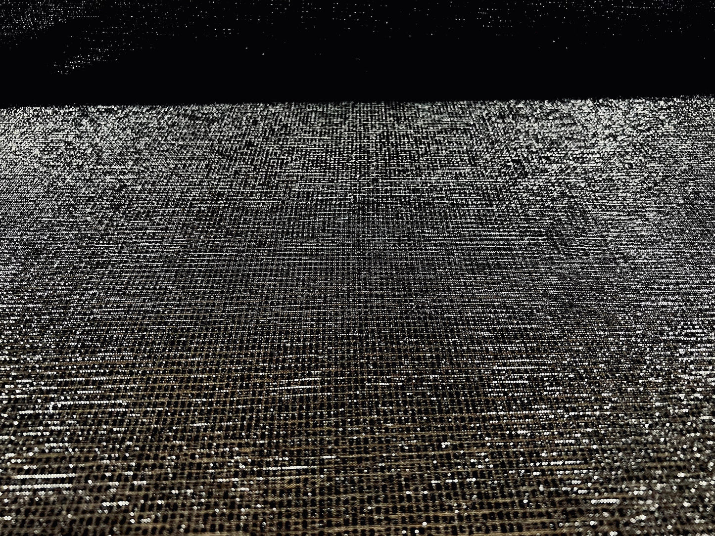 Moonlight shimmer metallic mesh net fabric, per metre - black & silver lurex