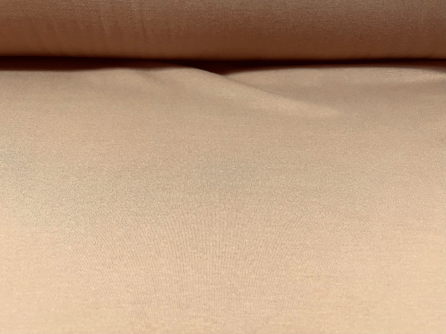 Cotton single jersey fabric, per metre - plain - stone