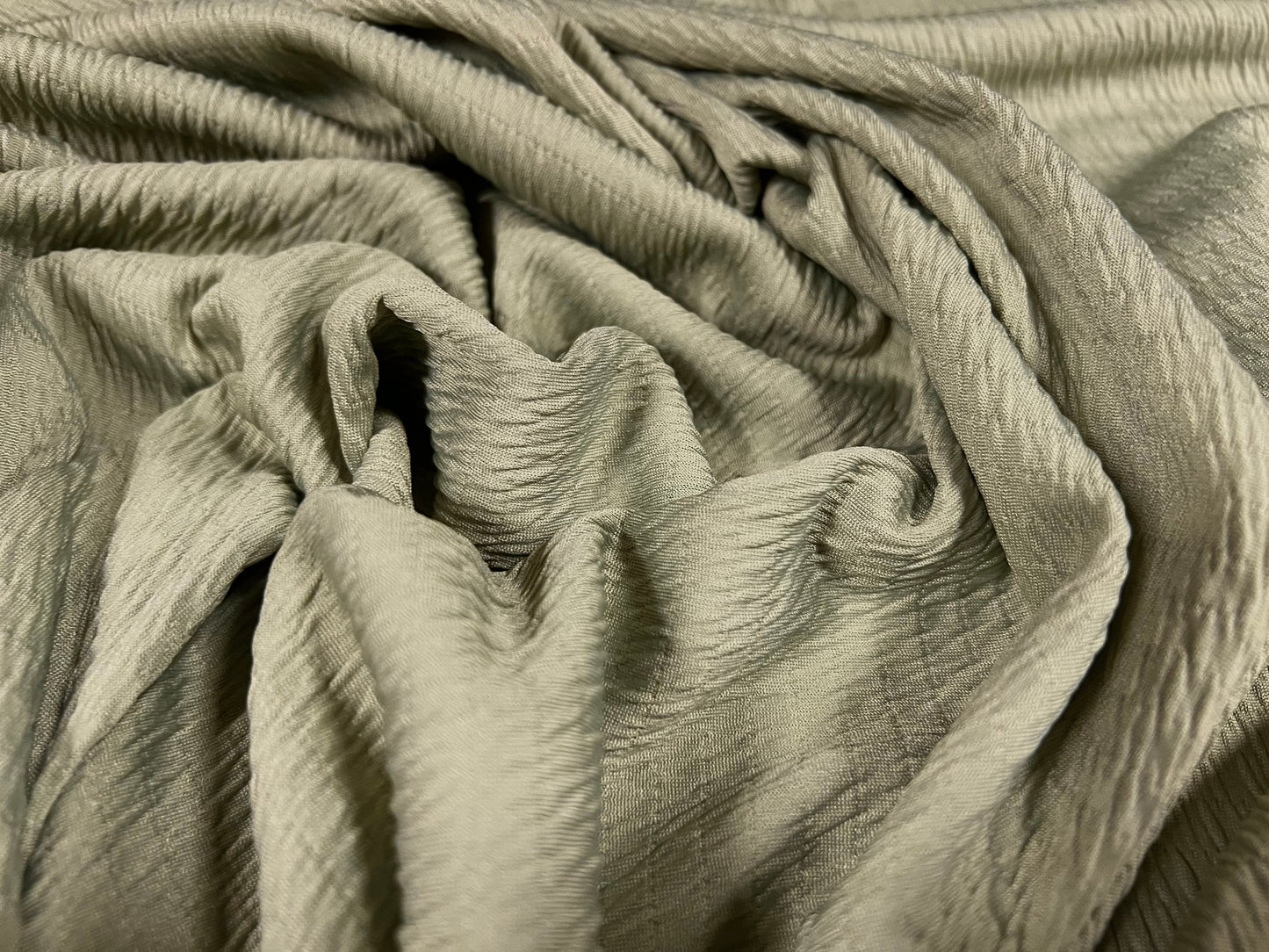Sheared bodycon spandex stretch jersey fabric, per metre - plain - sage green