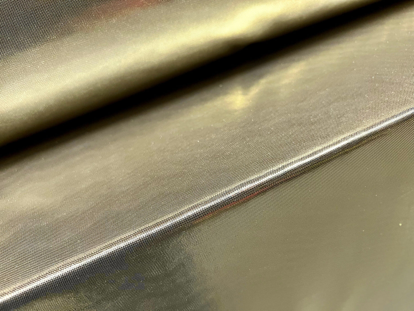 Metallic computer foil lamé single jersey fabric, per metre - plain - grey gold