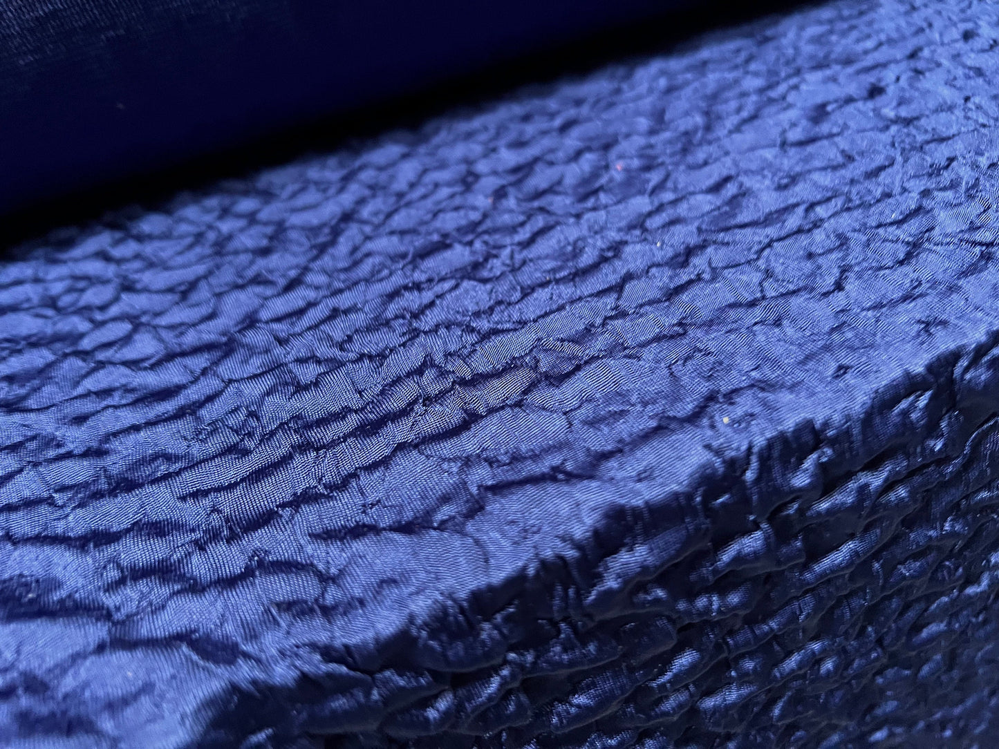 Blister jacquard Stretch double jersey dress fabric, per metre - cobalt blue