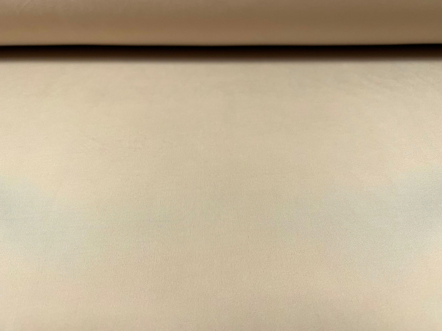 Soft touch spandex stretch jersey dress fabric, per metre - plain - dark cream