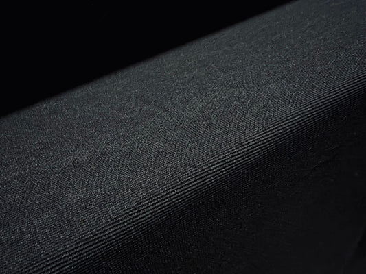 Superfine Ottoman rib Stretch spandex jersey fabric , per metre - Plain - black