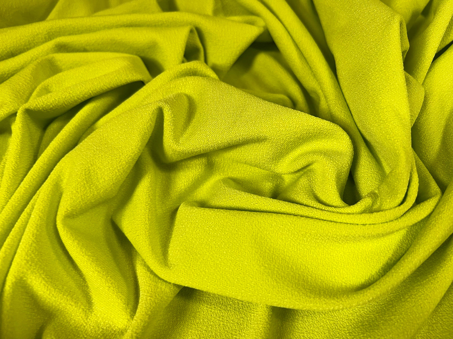 Spandex crepe single jersey stretch fabric, per metre - plain - lime green