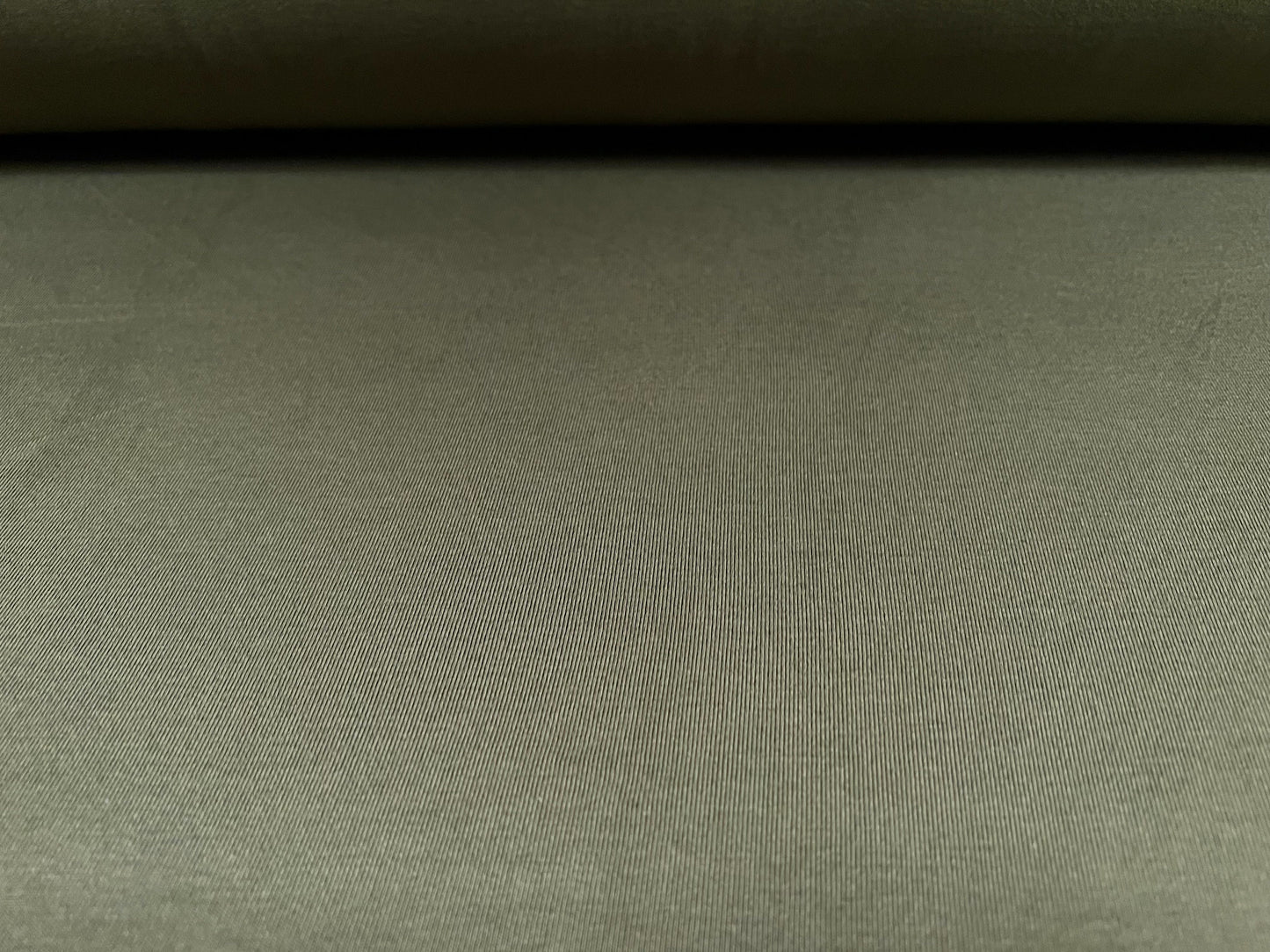 Viscose spandex stretch single  jersey fabric, per metre - plain - khaki green