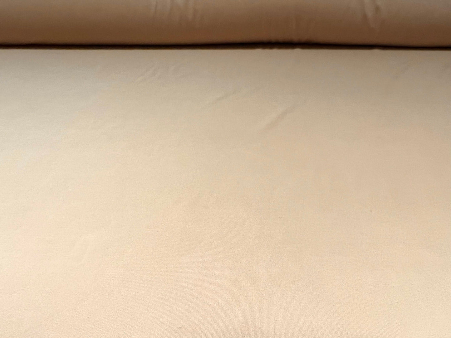 Soft touch spandex stretch jersey dress fabric, per metre - plain - cream