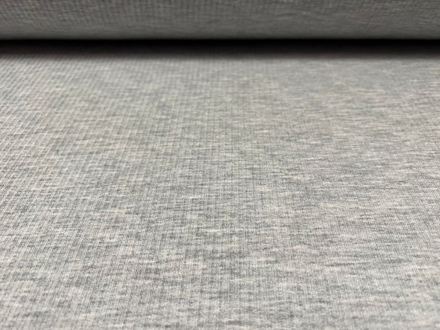 Soft stretch spandex rib jersey fabric, per metre - grey marl