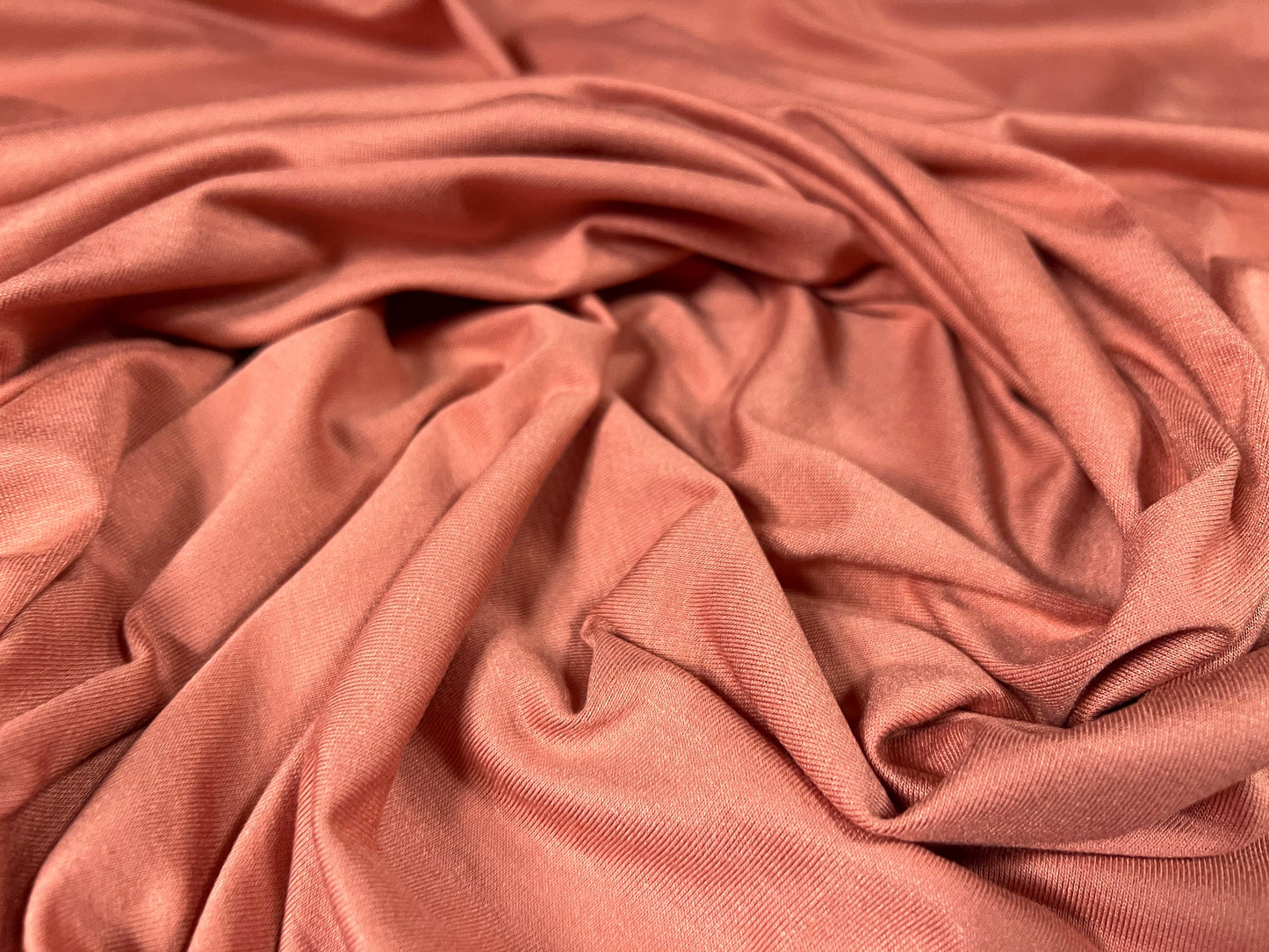 Viscose spandex stretch single  jersey fabric, per metre - plain - old rose pink