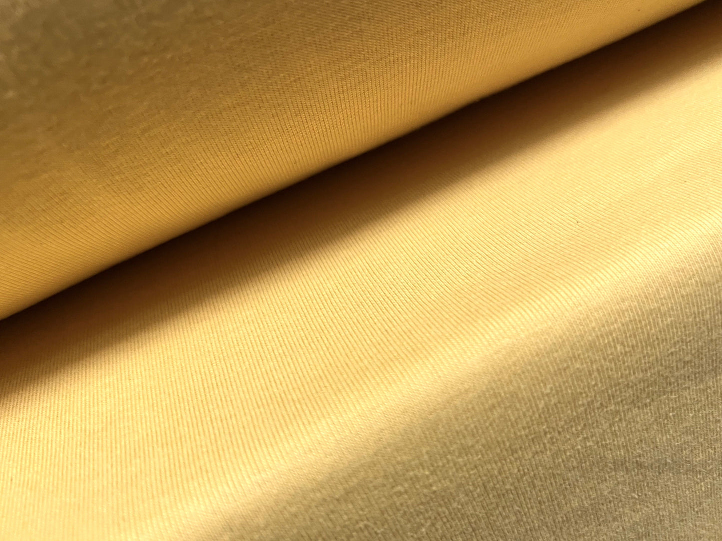 Cotton interlock soft jersey fabric, per metre - plain - banana yellow