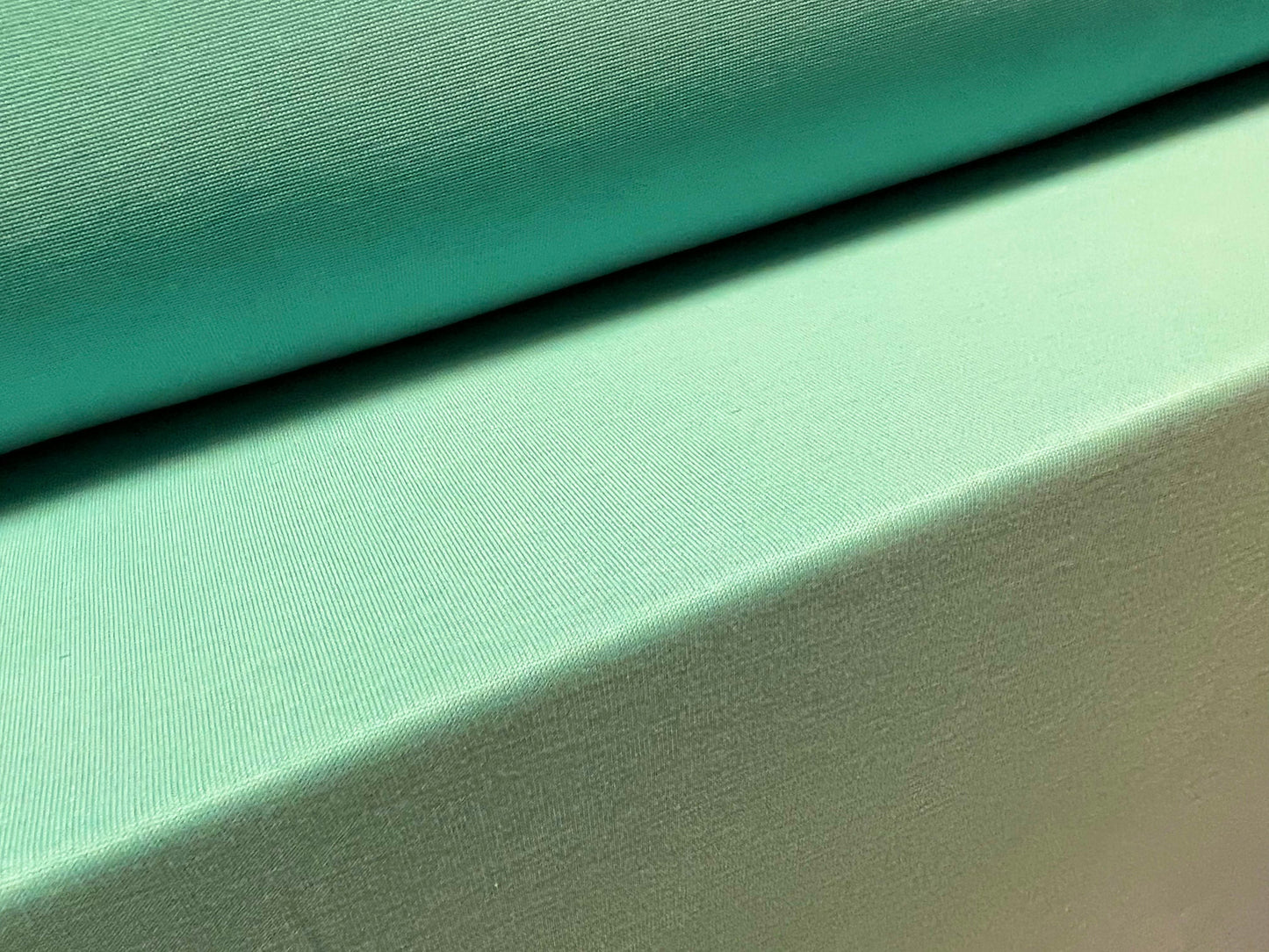 Powder touch single jersey dress fabric with comfort stretch, per metre - plain - aqua green