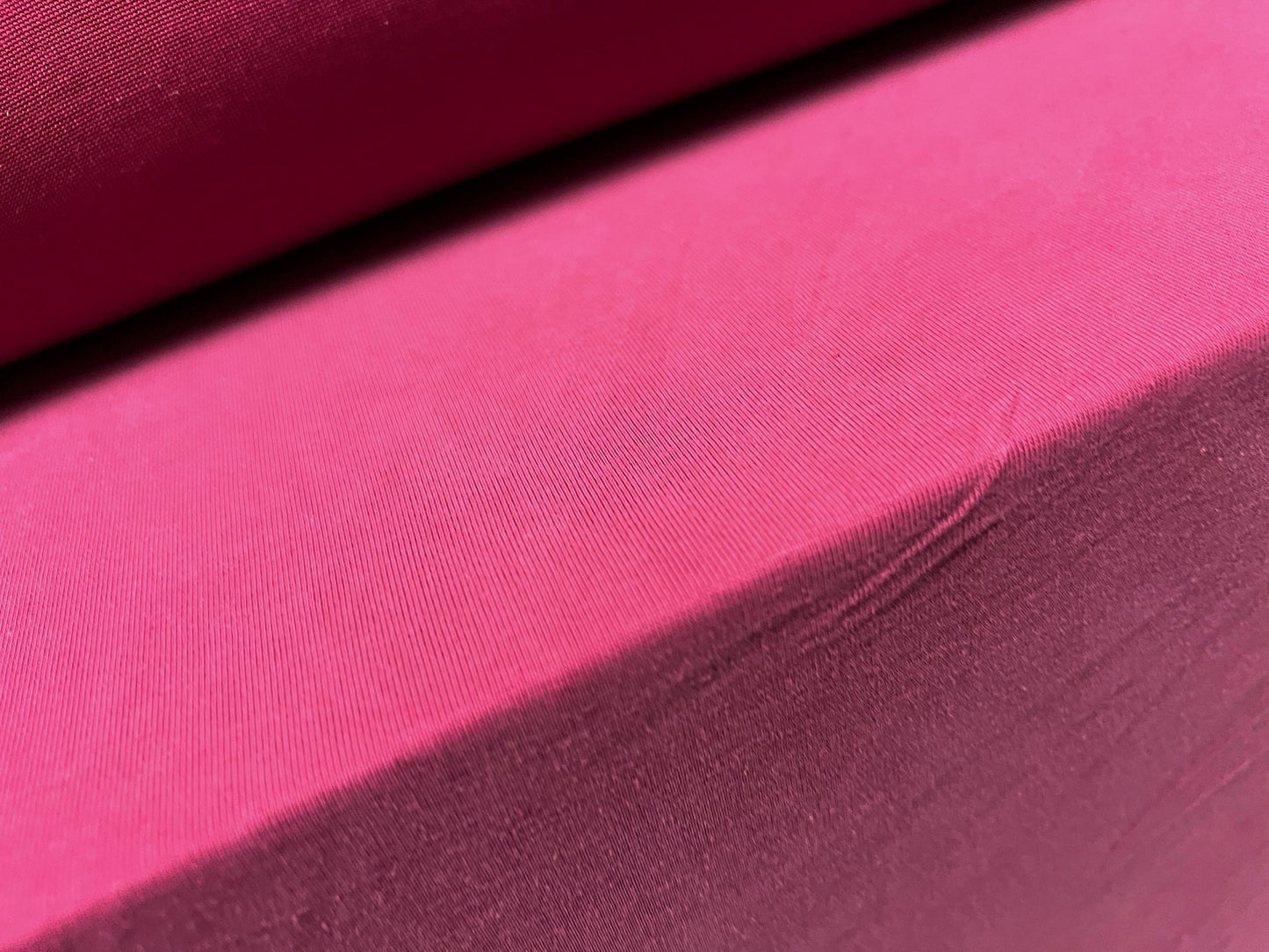 Powder touch single jersey dress fabric with comfort stretch, per metre - plain - dark fuchsia