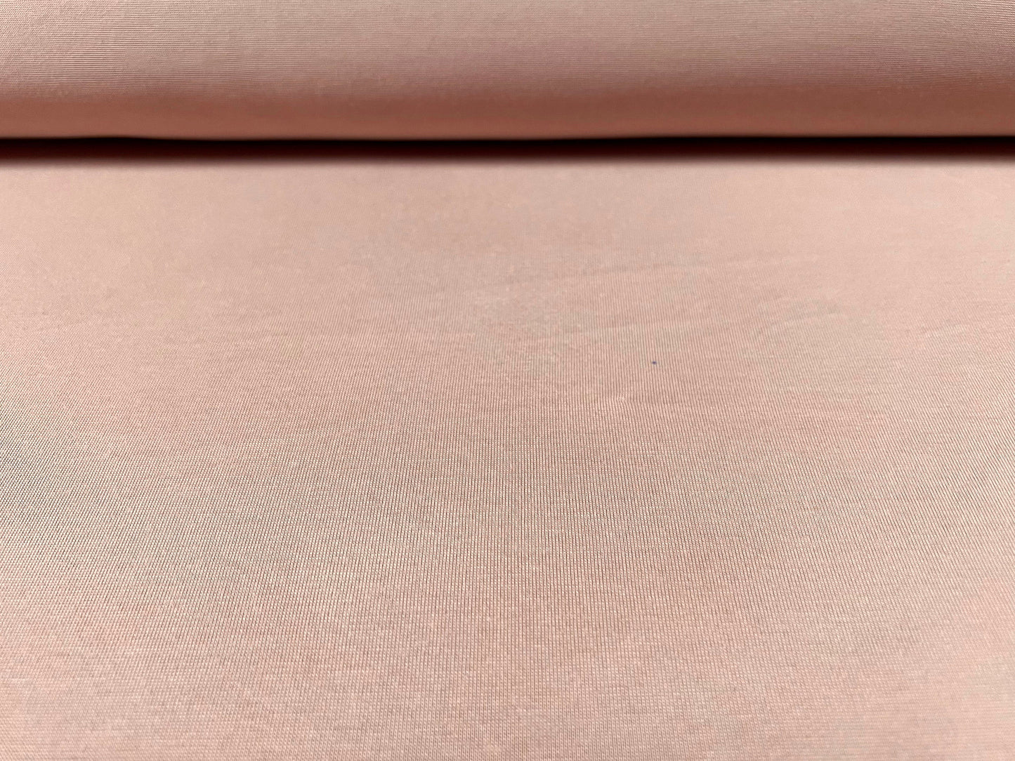 Powder touch single jersey dress fabric with comfort stretch, per metre - plain - nude