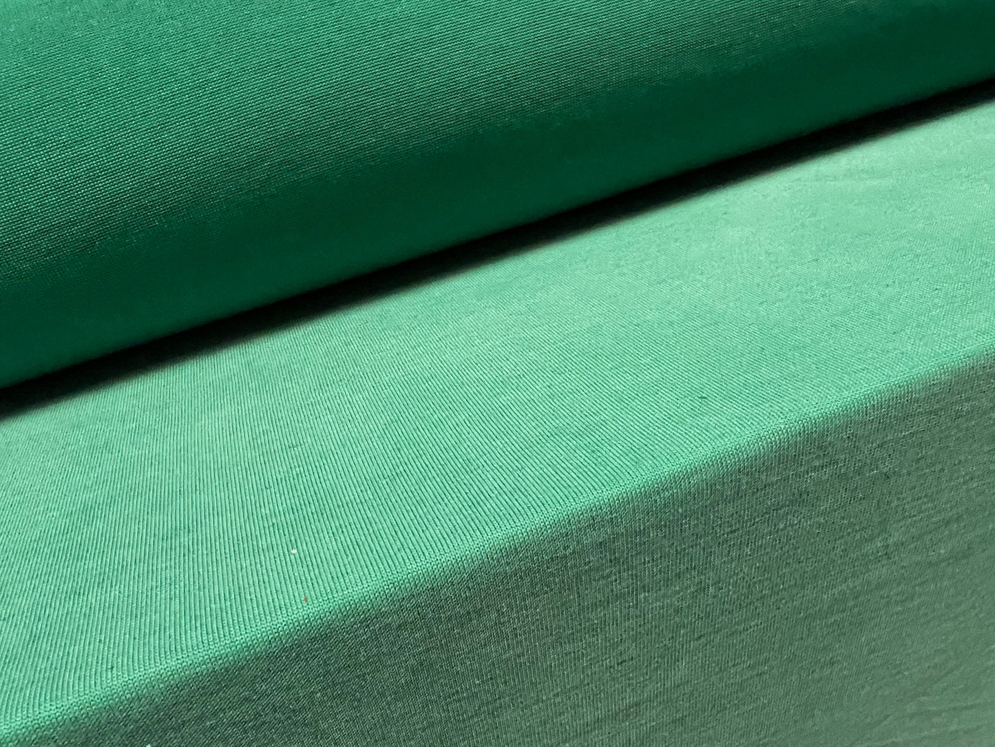 Powder touch single jersey dress fabric with comfort stretch, per metre - plain - jade green