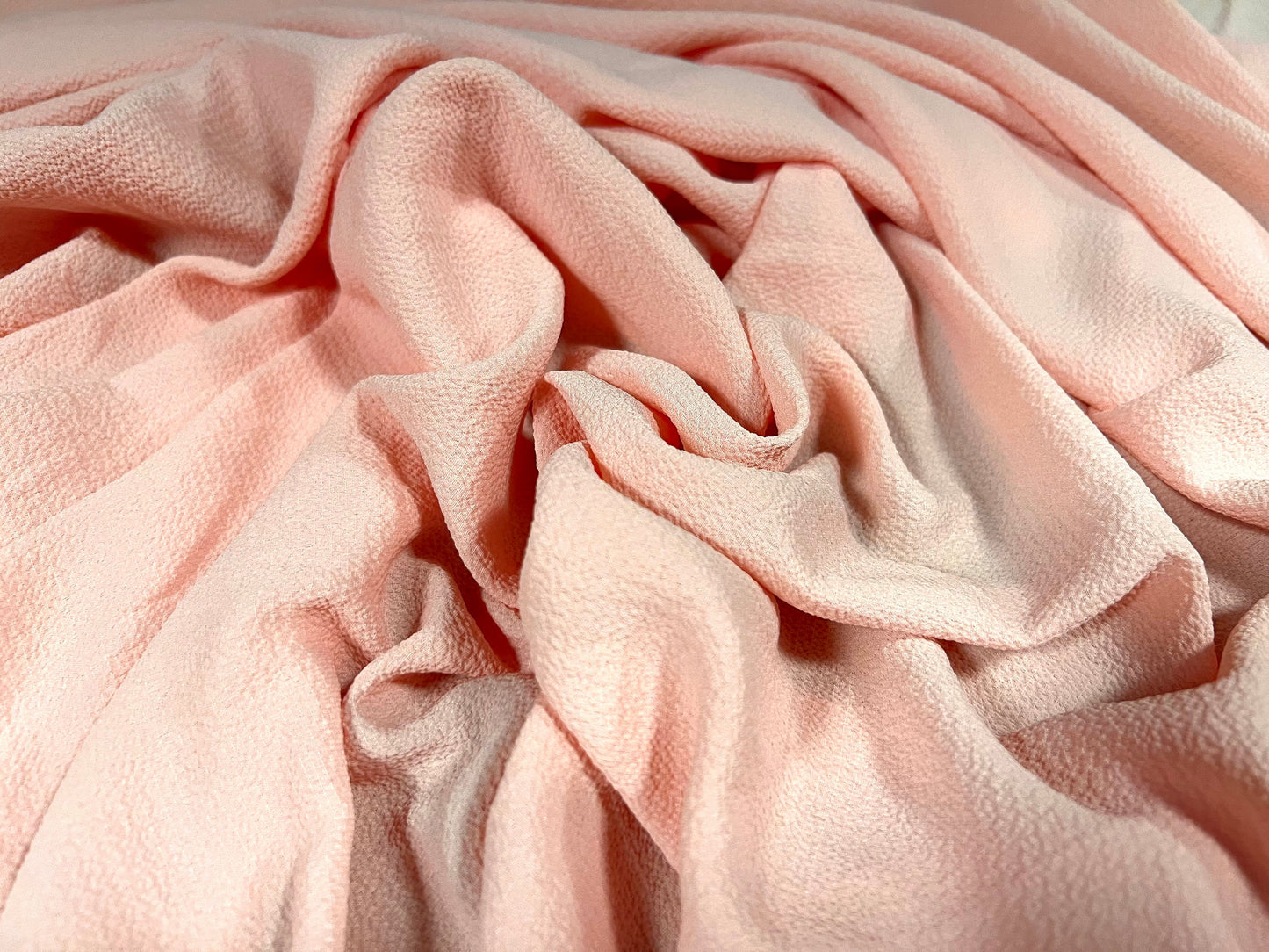 Bubble crepe woven dress fabric with comfort stretch - plain - baby pink