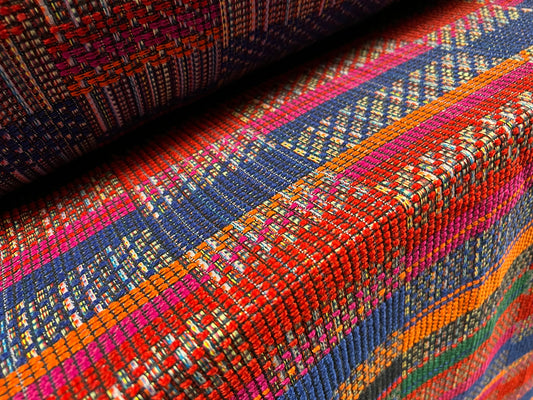 Heavyweight bouclé coat jacket fabric, per metre - multicolour pattern