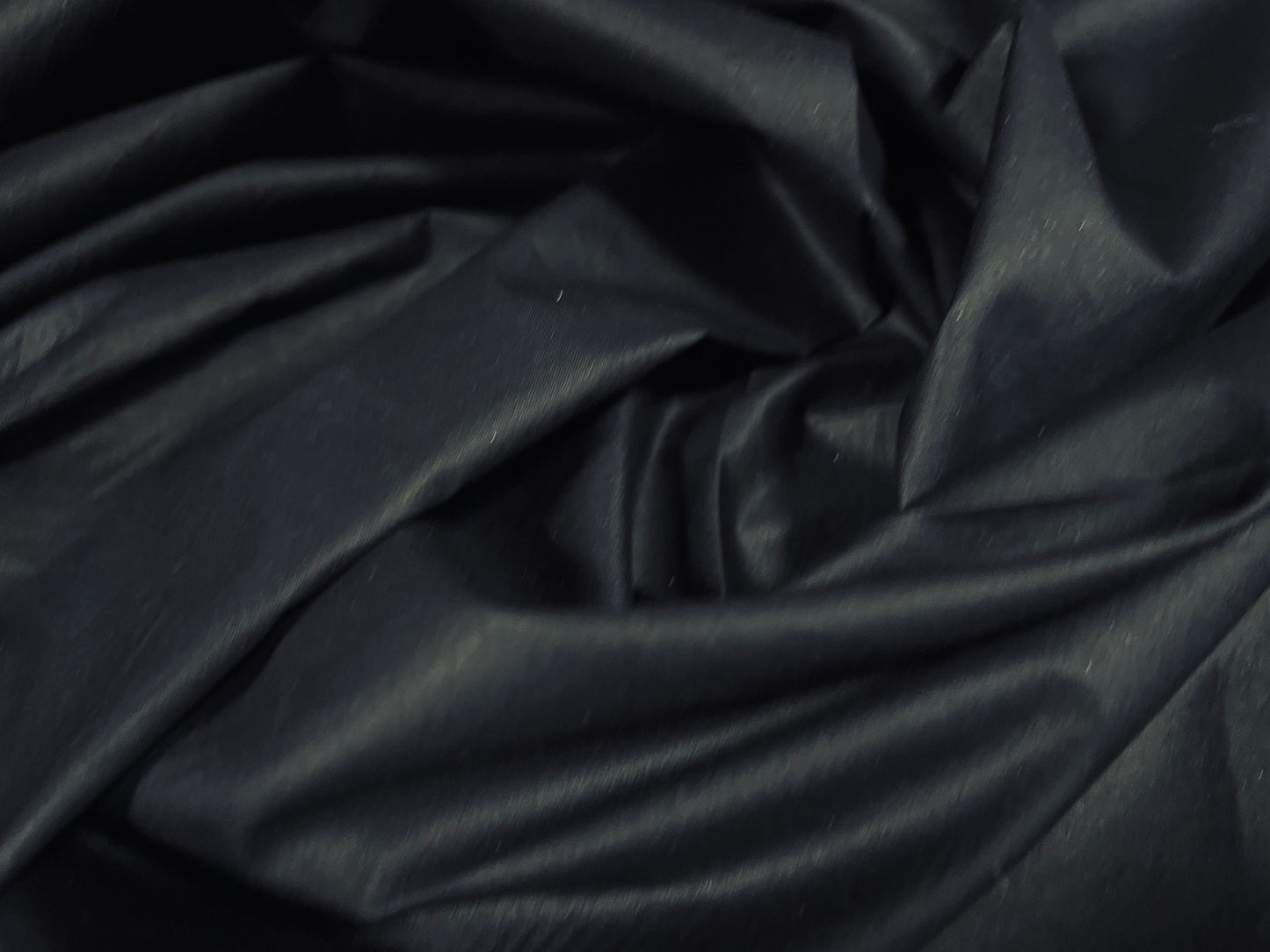 Woven shirt weight cotton fabric, per metre - plain - black