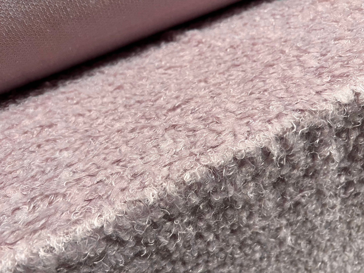 Super soft Poodle faux fur fleeceFabric, per Metre - plain - lilac