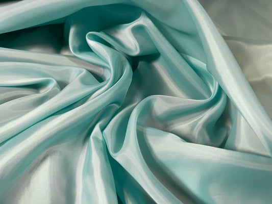 Woven polyester lining fabric, per metre - plain - turquoise