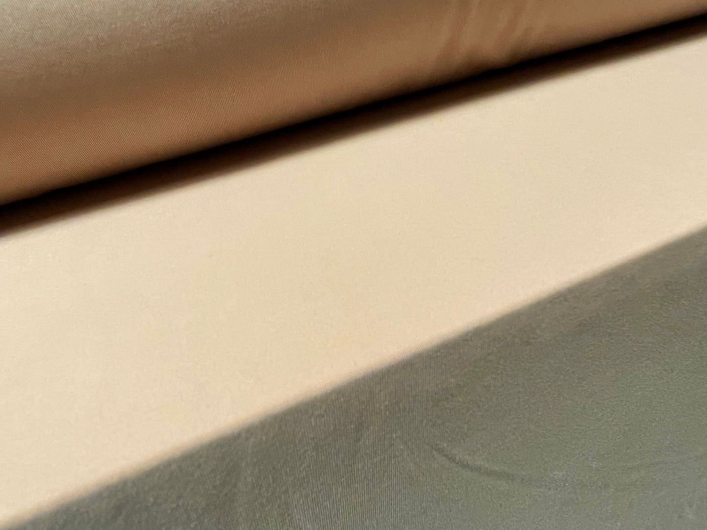 Soft touch spandex stretch jersey dress fabric, per metre - plain - cream