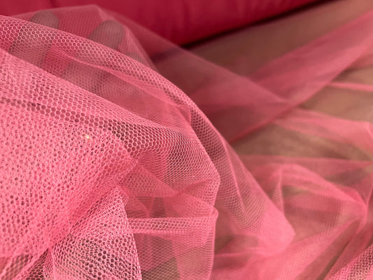 Tulle tutu mesh net fabric, per metre - plain - raspberry pink