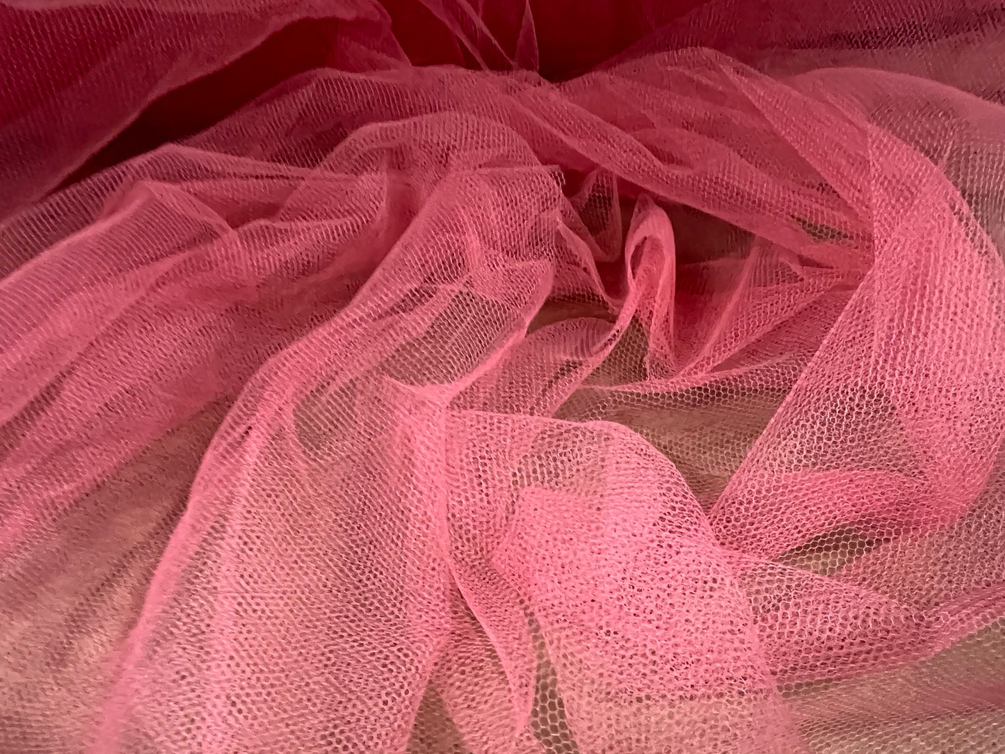 Tulle tutu mesh net fabric, per metre - plain - raspberry pink