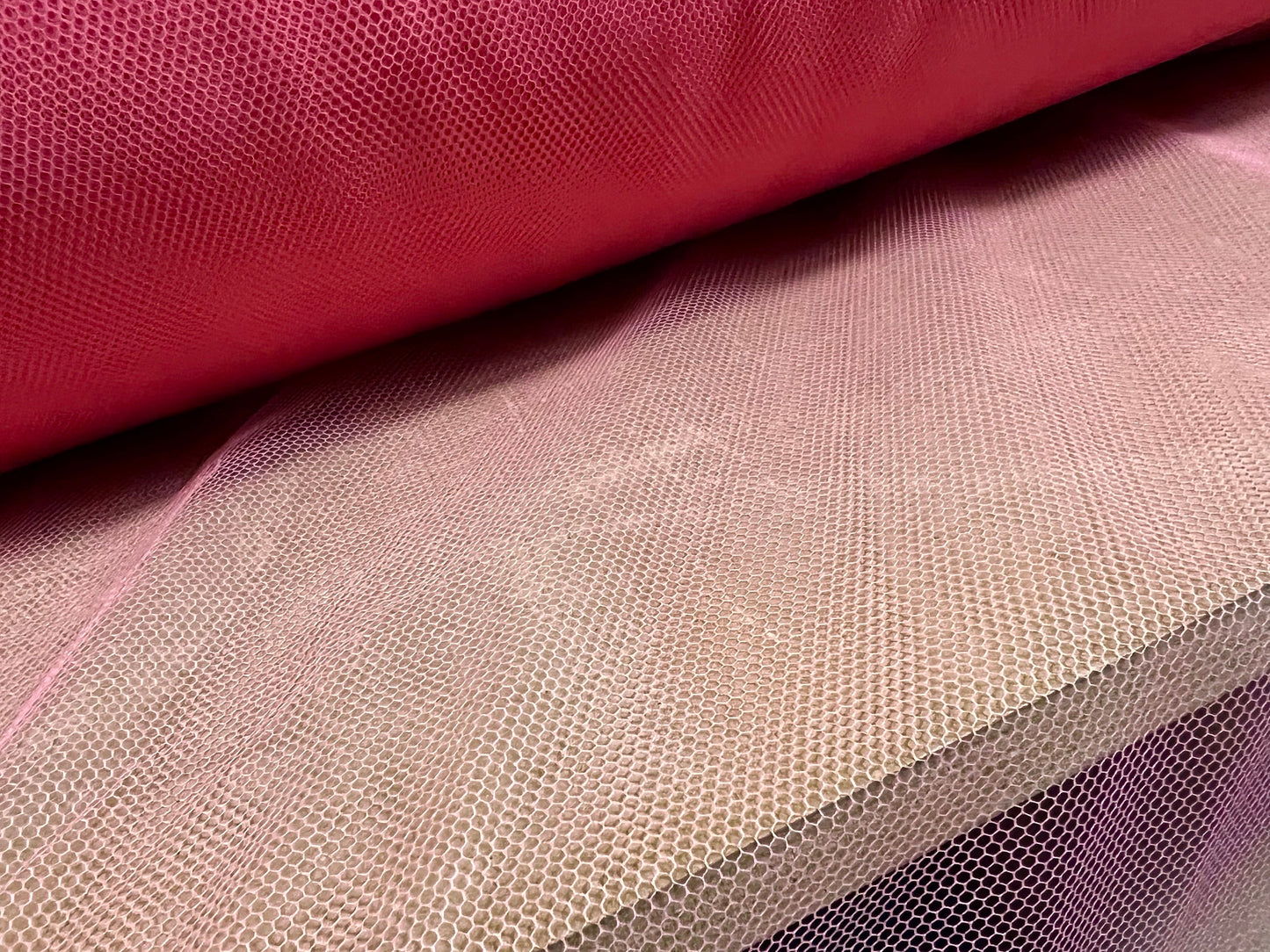 Tulle tutu mesh net fabric, per metre - plain - raspberry pink