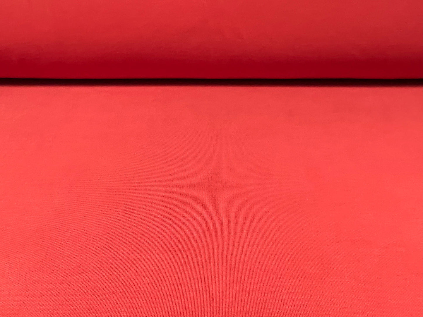 Powder touch single jersey dress fabric with comfort stretch, per metre - plain - tomato