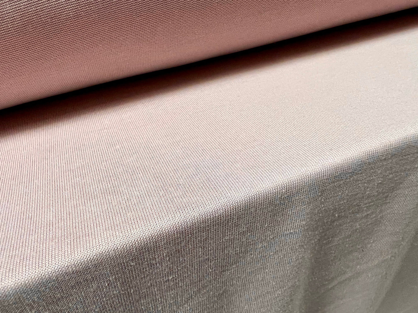 Powder touch single jersey dress fabric with comfort stretch, per metre - plain - blush