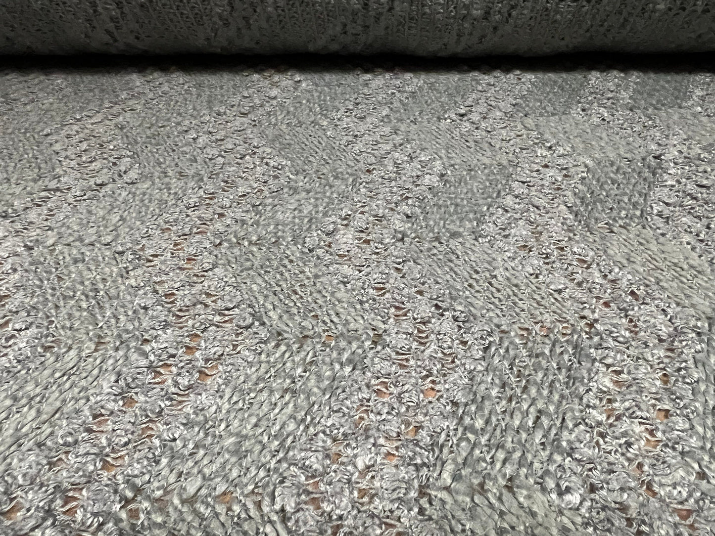 Wool blend heavyweight bouclé knitwear fabric, per metre - grey