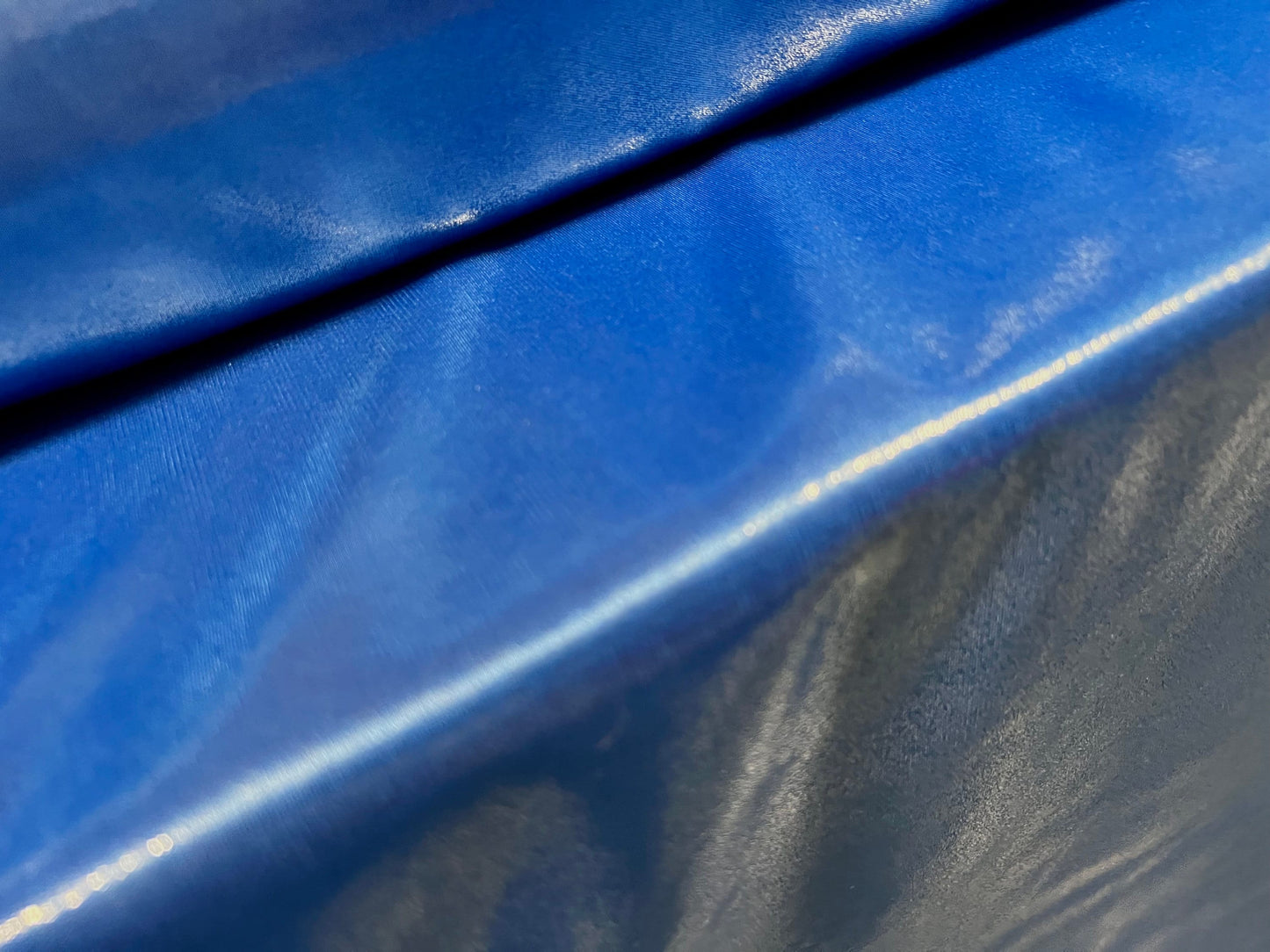 Metallic shimmer satin dress fabric, per metre - plain - blue