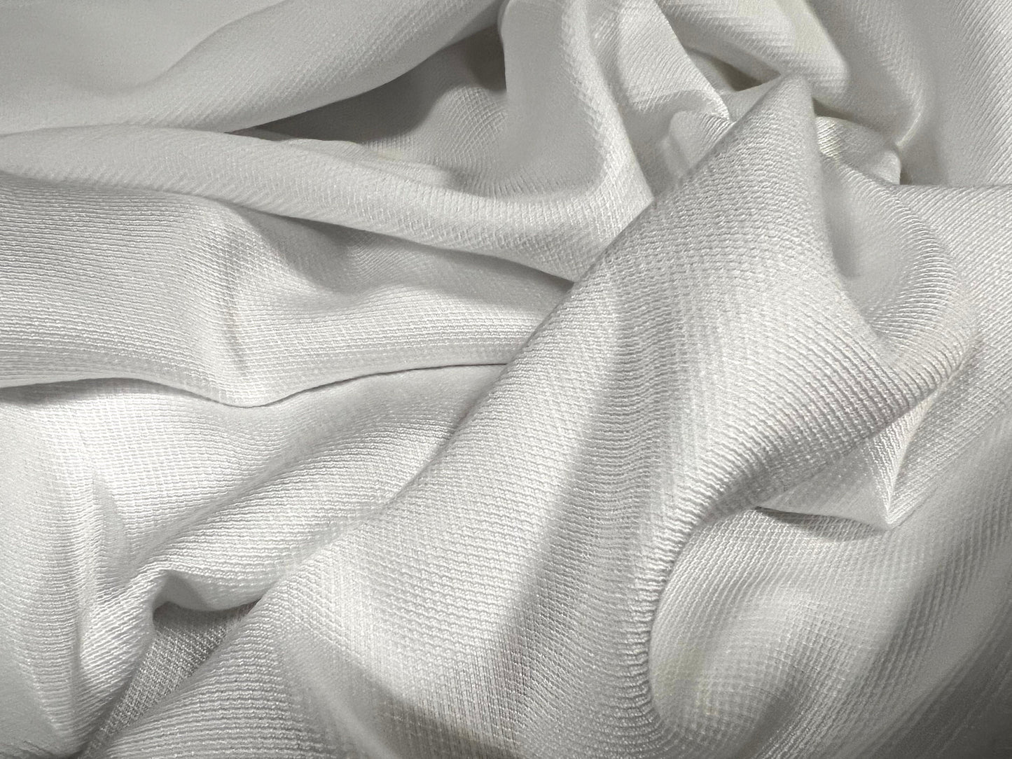 Soft woven viscose twill dress fabric, per metre - plain - white