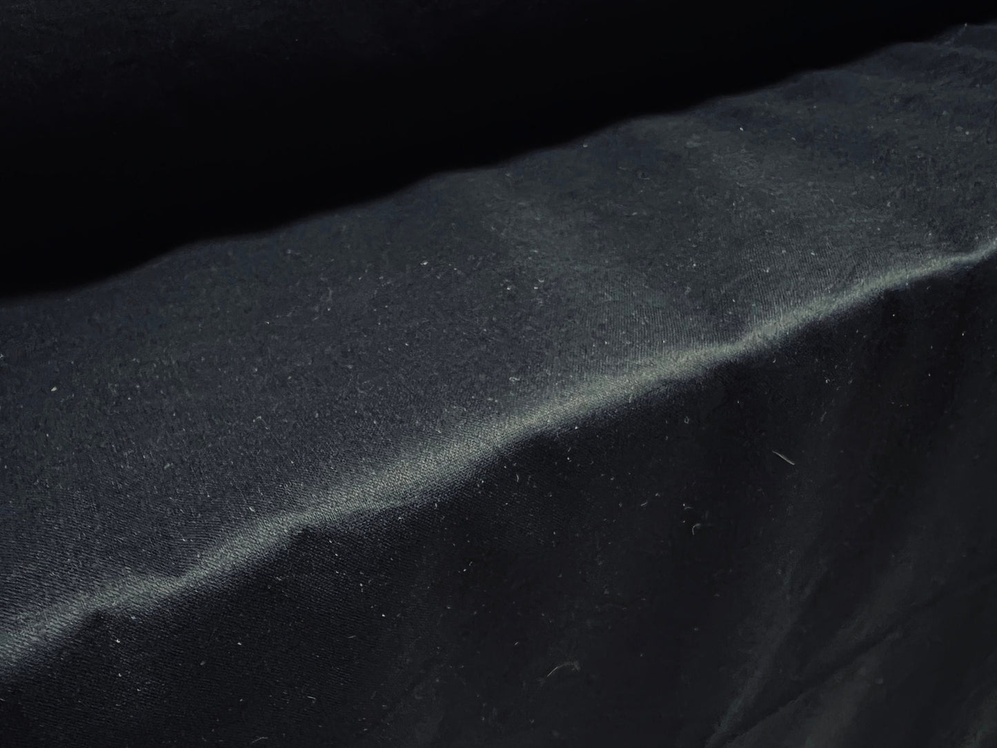 Woven shirt weight cotton fabric, per metre - plain - black