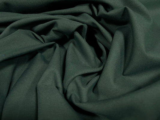 Plain weave gabardine suiting fabric, per metre - plain - bottle green