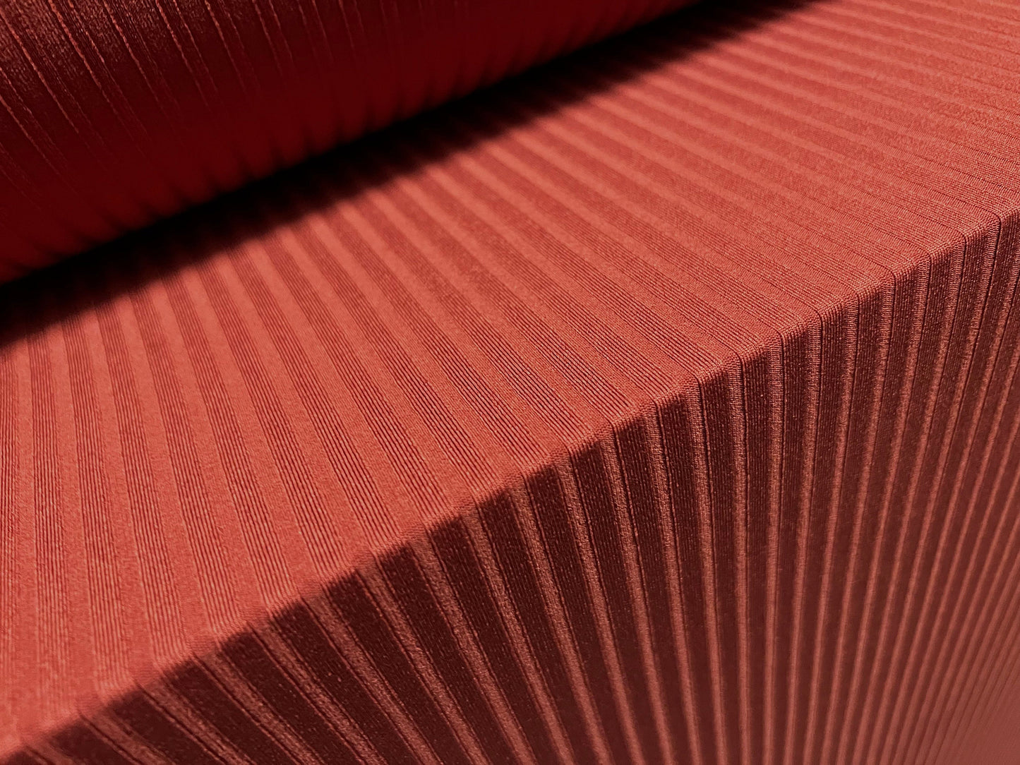 Stretch spandex rib jersey fabric, per metre - plain - terracotta spice