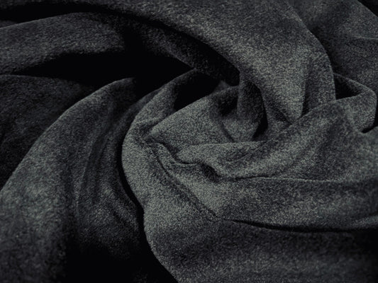 Heavyweight, super soft lambskin polar fleece fabric, per metre - plain - black