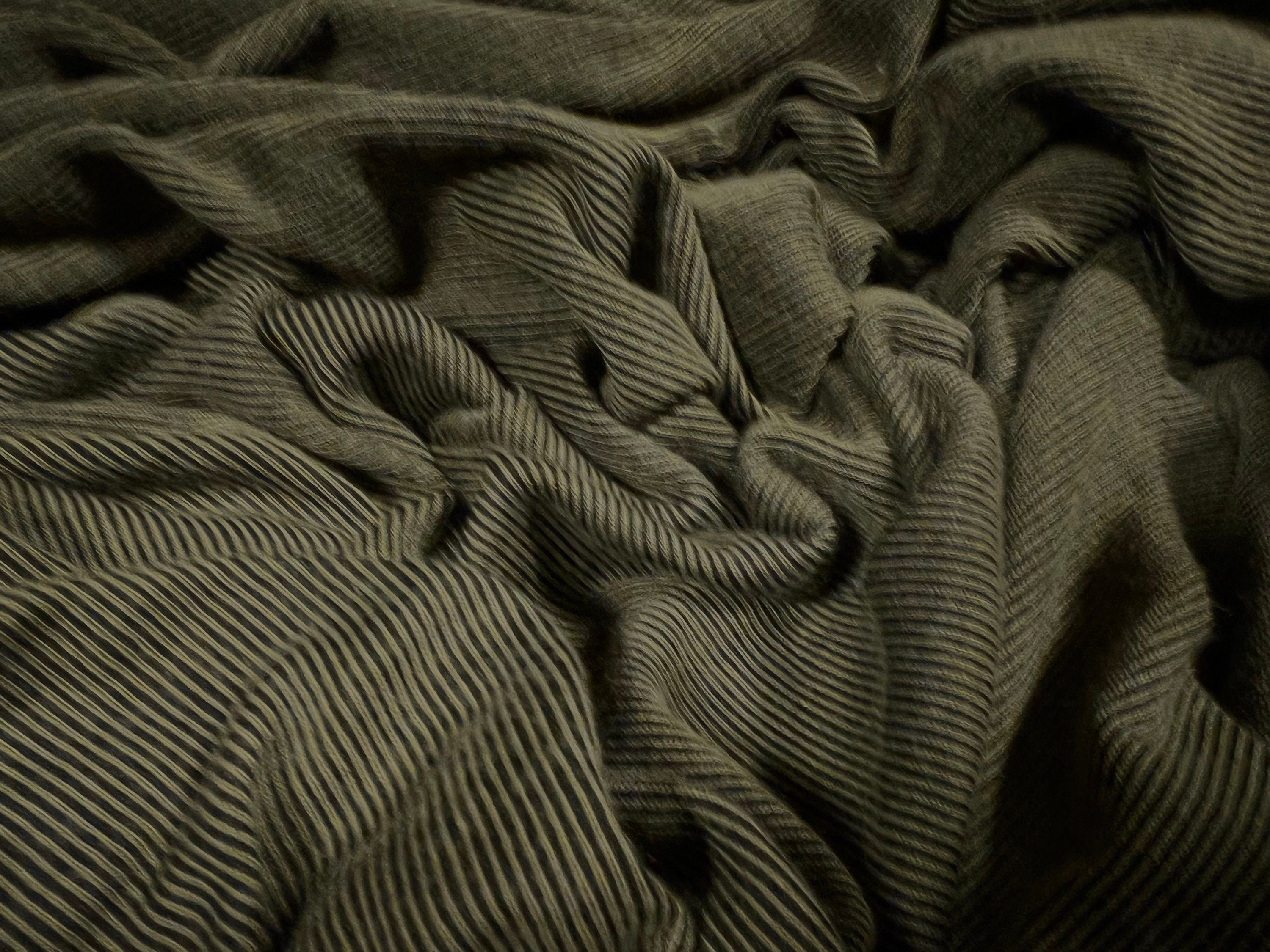 Powder Rib Color Powder touch spandex rib jersey fabric, per metre - plain - khaki gree ...