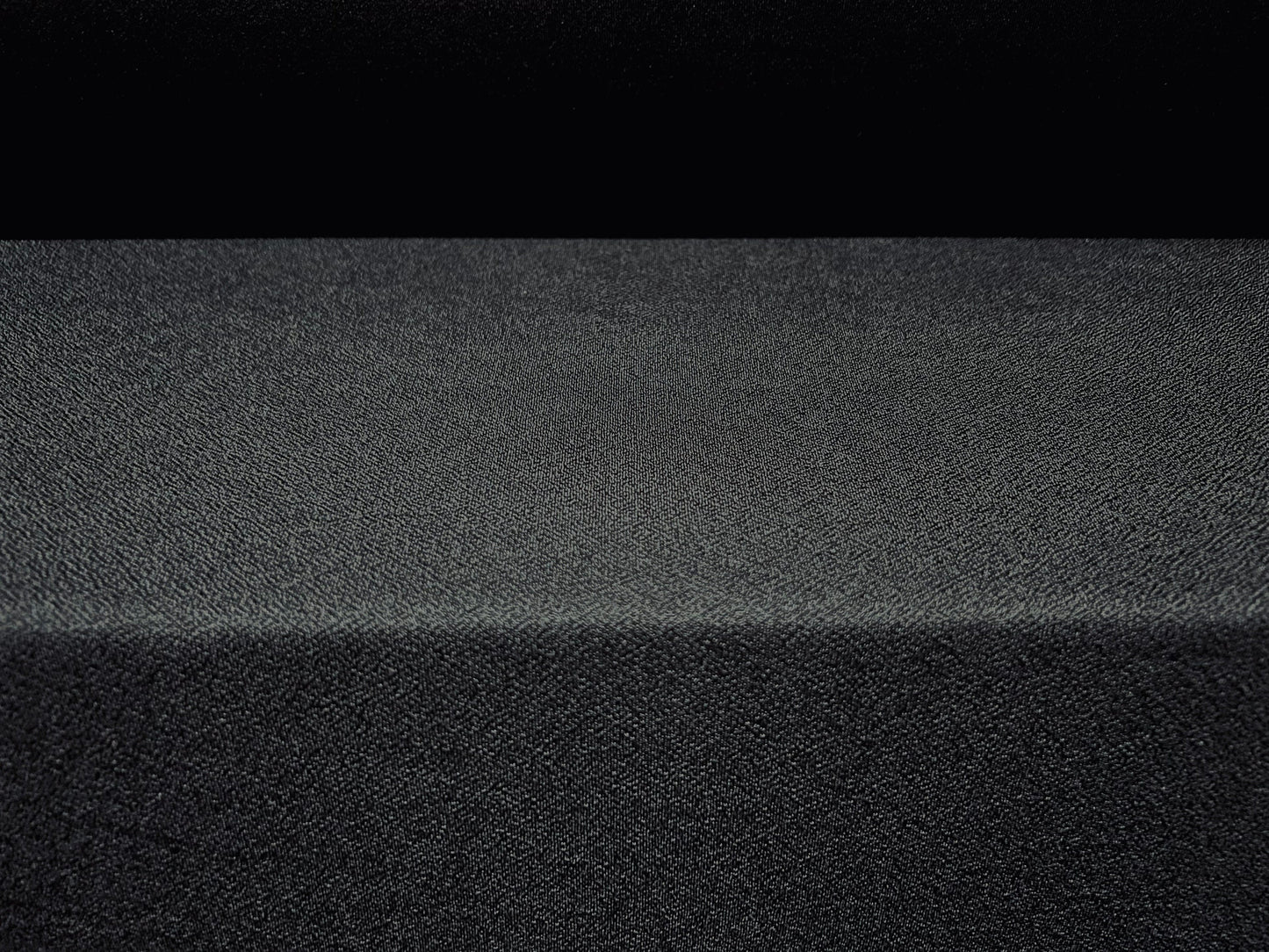 Textured spandex crepe jersey stretch fabric, per metre - black