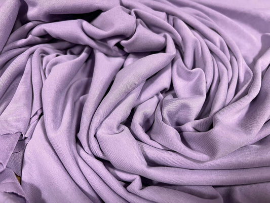 Soft handle viscose single jersey fabric, per metre - plain - lilac