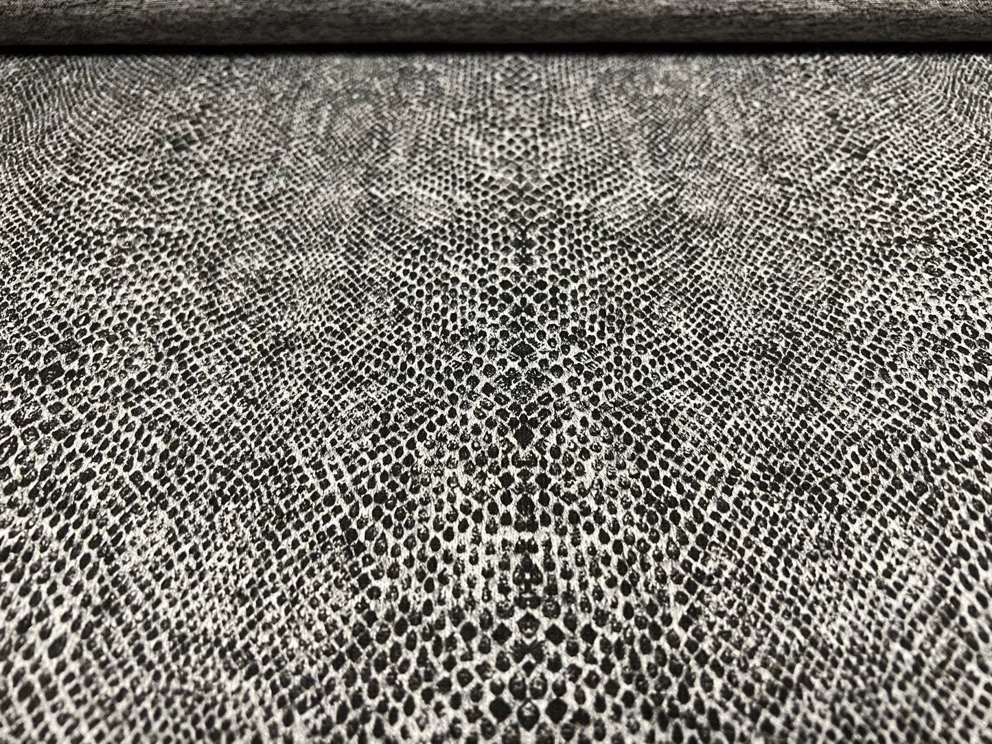 Super soft knitwear jersey fabric, per metre - snakeskin animal print - grey