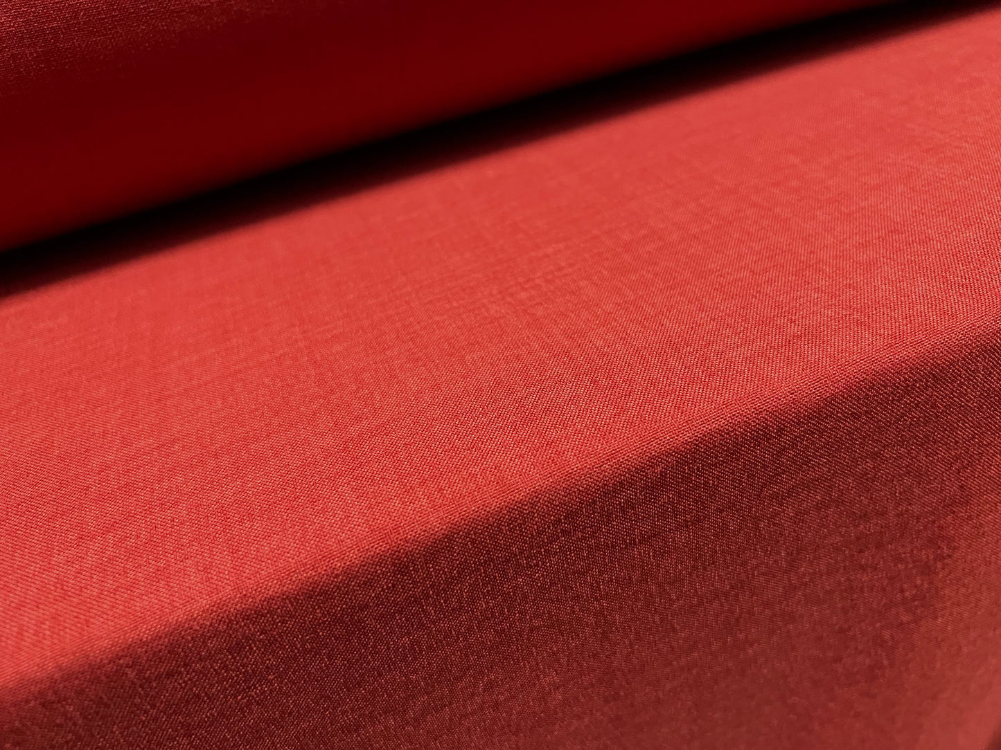 Linen look cationic woven dress trouser skirt fabric, per metre - plain - brick red