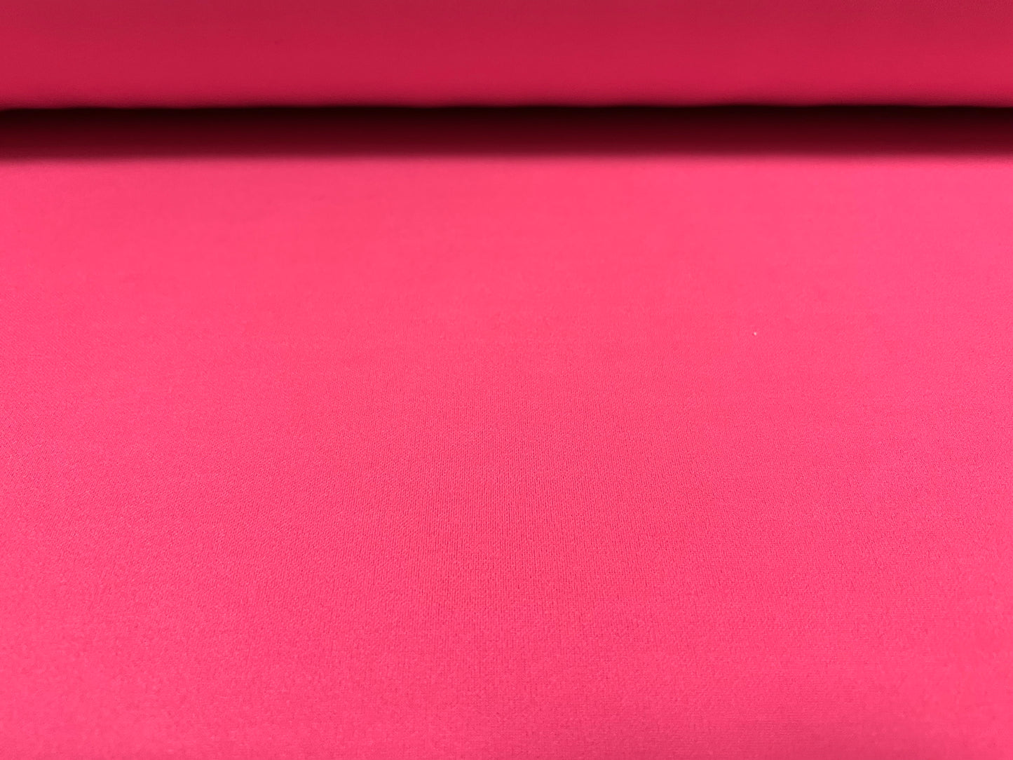 Scuba crepe stretch spandex double jersey fabric, per metre - plain - hot pink