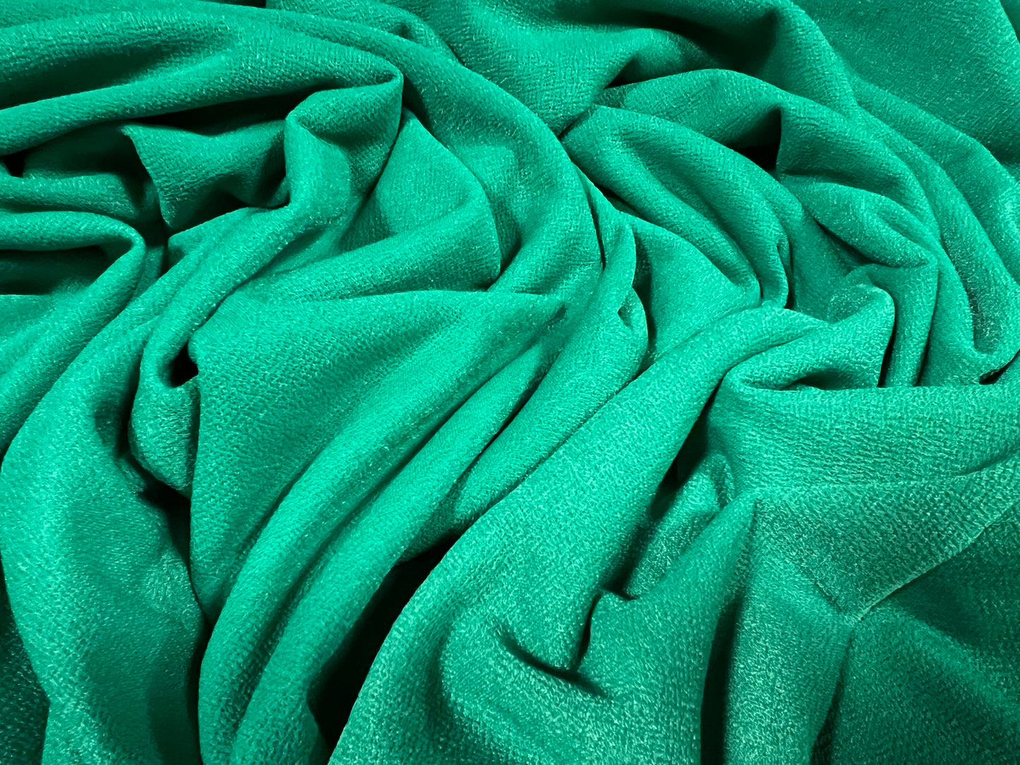 Valentino crepe stretch spandex jersey fabric - similar to scuba - per metre - plain - jade green