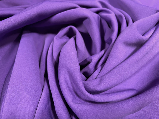 Scuba stretch spandex neoprene style double jersey fabric, per metre - plain - African violet