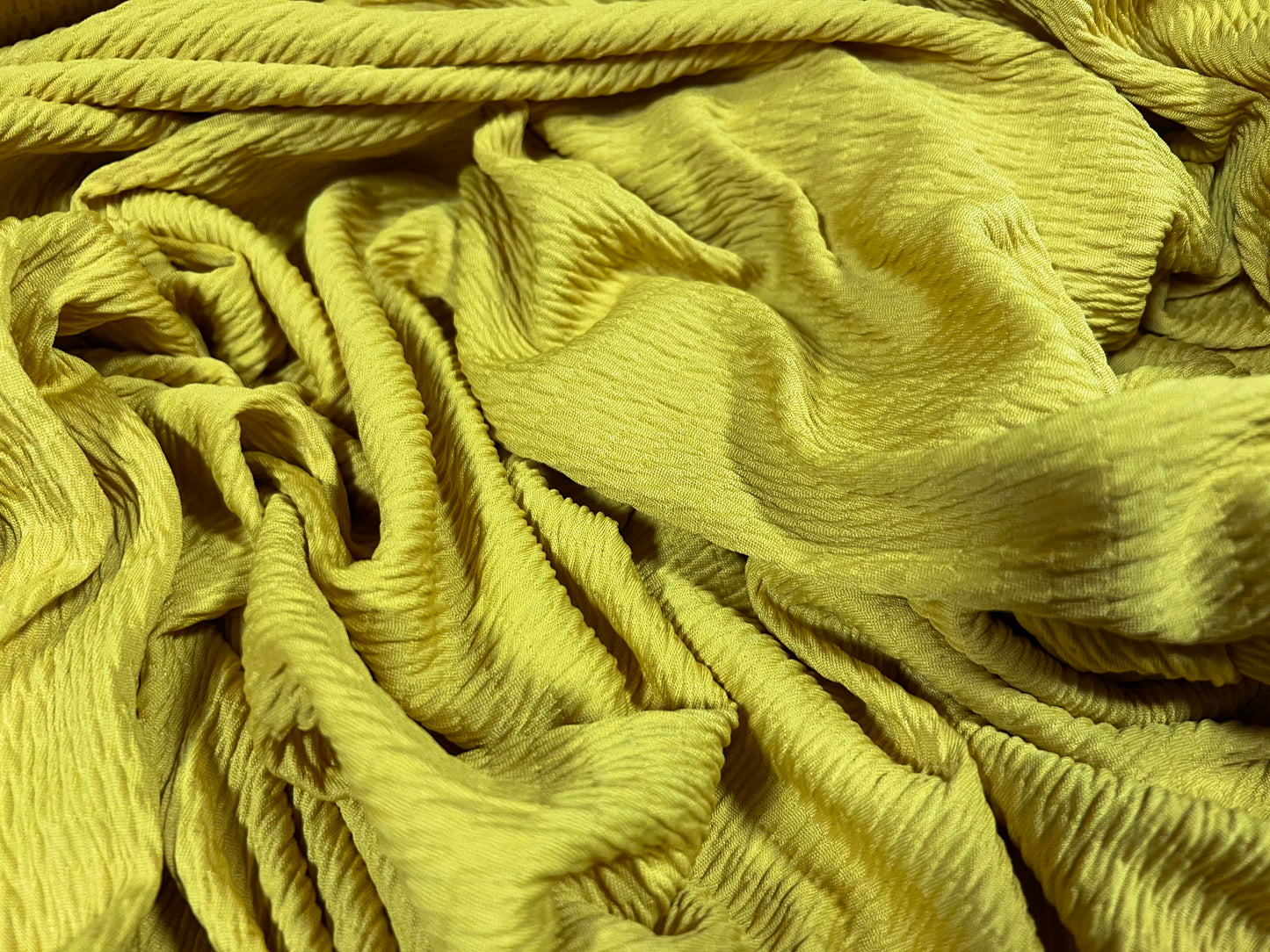 Sheared bodycon stretch spandex jersey fabric, per metre - plain - chartreuse